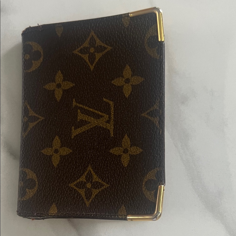 Louis Vuitton Brown and Gold Monogram Card Holder